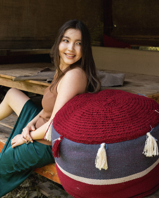 Wool Pouf