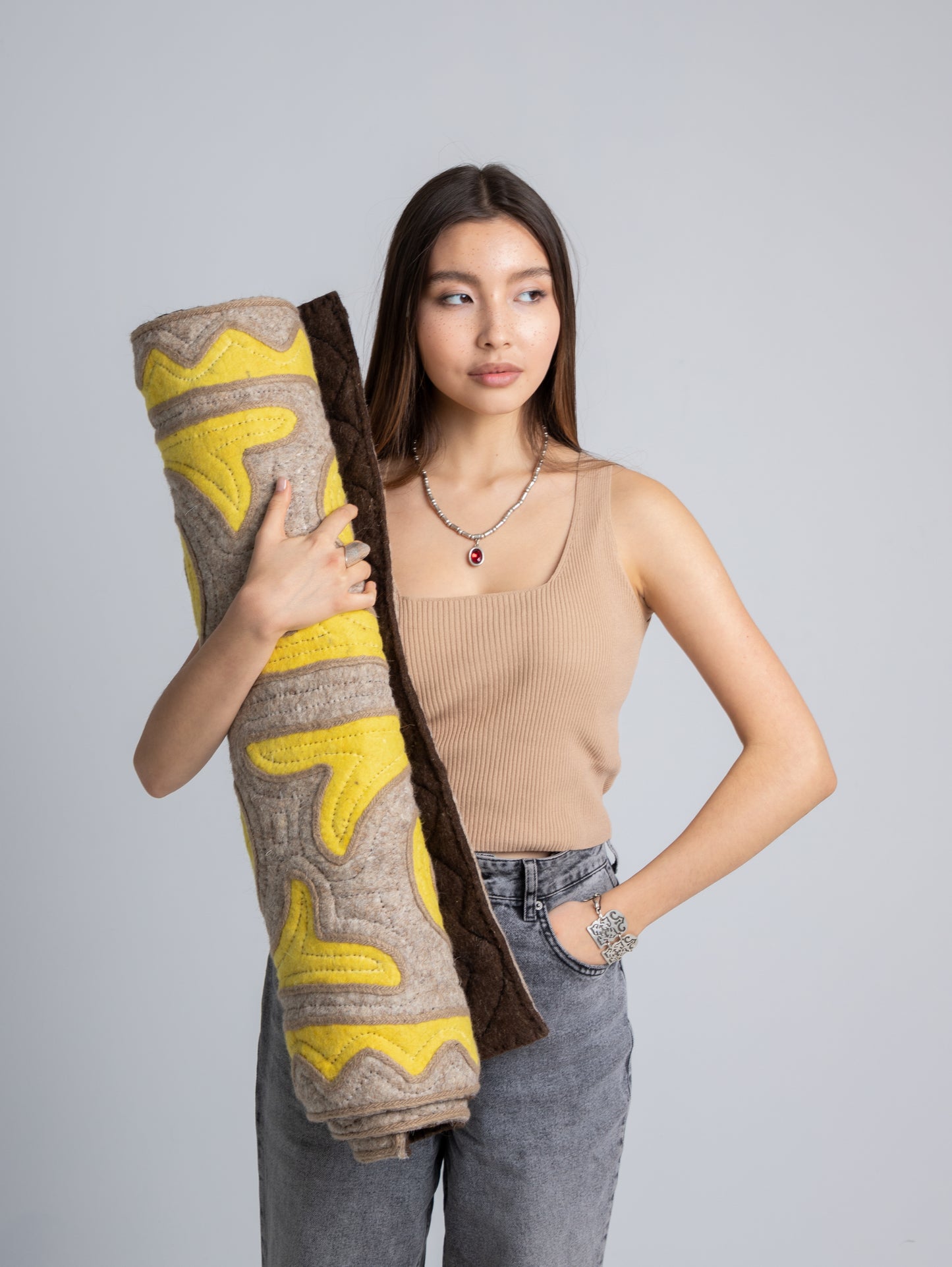 Handmade Merino Wool Felt Rug